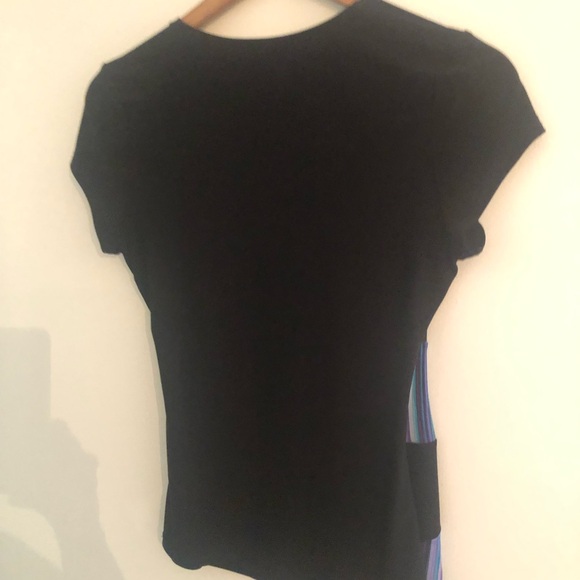 Joseph Ribkoff short sleeved shirt. Worn once. Easy to wash. Very slimming. - Picture 6 of 7